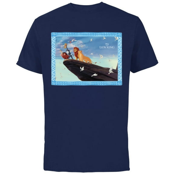 Disney The Lion King 30th Anniversary Pride Rock Finale - Short Sleeve Cotton T-Shirt for Adults - Customized-Navy