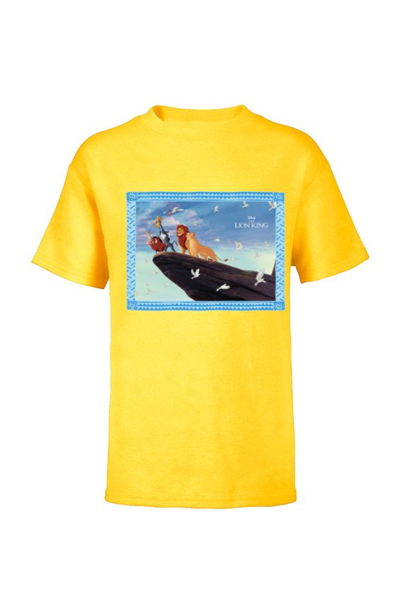 The Lion King 30th Anniversary Pride Rock Finale - Short Sleeve T-Shirt for Kids - Customized-Yellow