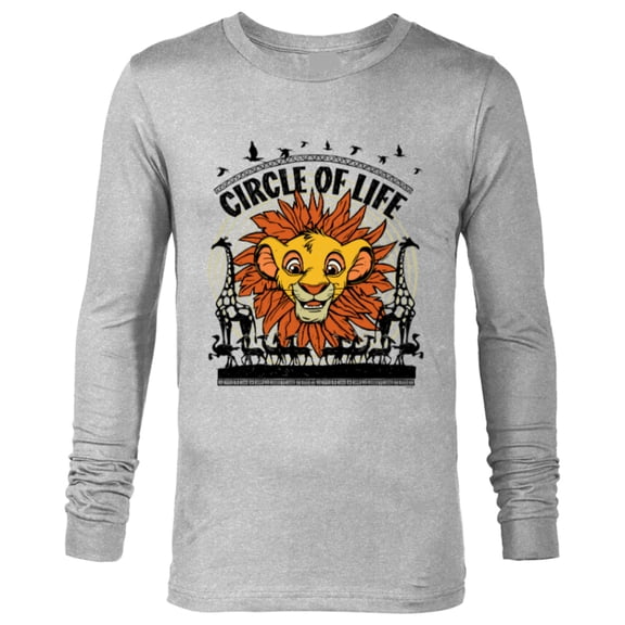 Disney The Lion King 30th Anniversary Simba Circle of Life - Long Sleeve T-Shirt for Men - Customized-Athletic Heather