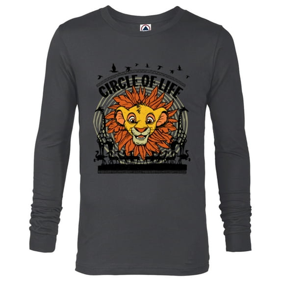 Disney The Lion King 30th Anniversary Simba Circle of Life - Long Sleeve T-Shirt for Men - Customized-Charcoal Heather