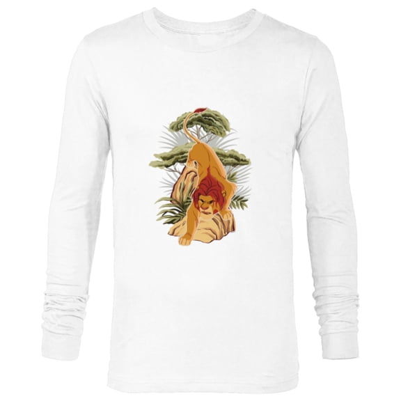 Disney The Lion King 30th Anniversary Simba Jungle Prowl - Long Sleeve T-Shirt for Men - Customized-White