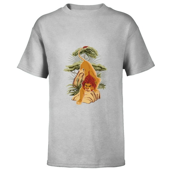 Disney The Lion King 30th Anniversary Simba Jungle Prowl - Short Sleeve T-Shirt for Kids - Customized-Athletic Heather