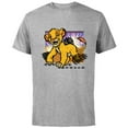 thumbnail image 1 of Disney The Lion King 30th Anniversary Wood Block Style Simba - Short Sleeve Cotton T-Shirt for Adults - Customized-Athletic Heather, 1 of 5