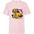 thumbnail image 1 of Disney The Lion King 30th Anniversary Wood Block Style Simba - Short Sleeve T-Shirt for Kids - Customized-Soft Pink, 1 of 5