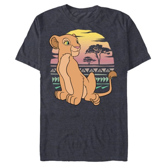 Disney The Lion King 90s Nala - Short Sleeve Blended T-Shirt for Adults -Customized-Navy Heather