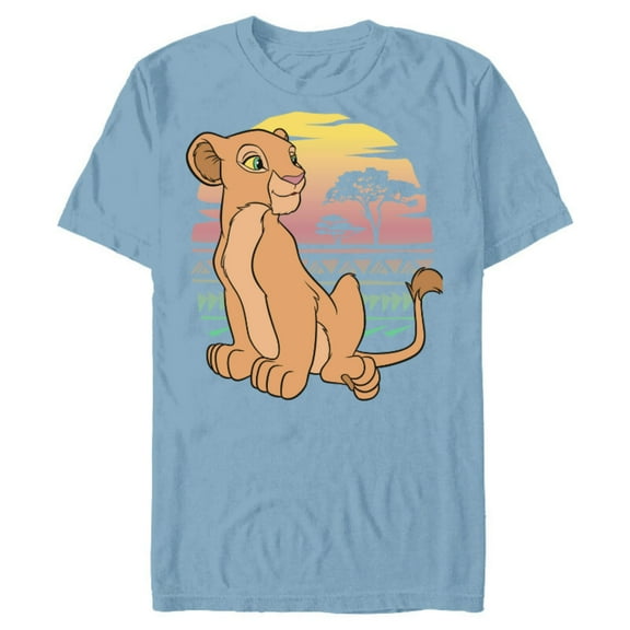 Disney The Lion King 90s Nala - Short Sleeve Blended T-Shirt for Adults -Customized-Ocean Blue