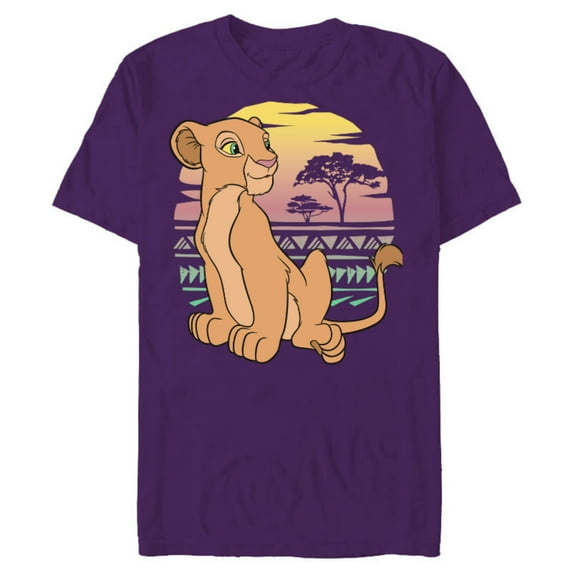 Disney The Lion King 90s Nala - Short Sleeve Blended T-Shirt for Adults -Customized-Purple