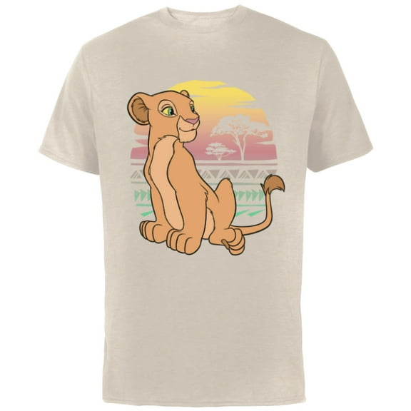 Disney The Lion King 90s Nala - Short Sleeve Cotton T-Shirt for Adults -Customized-Natural