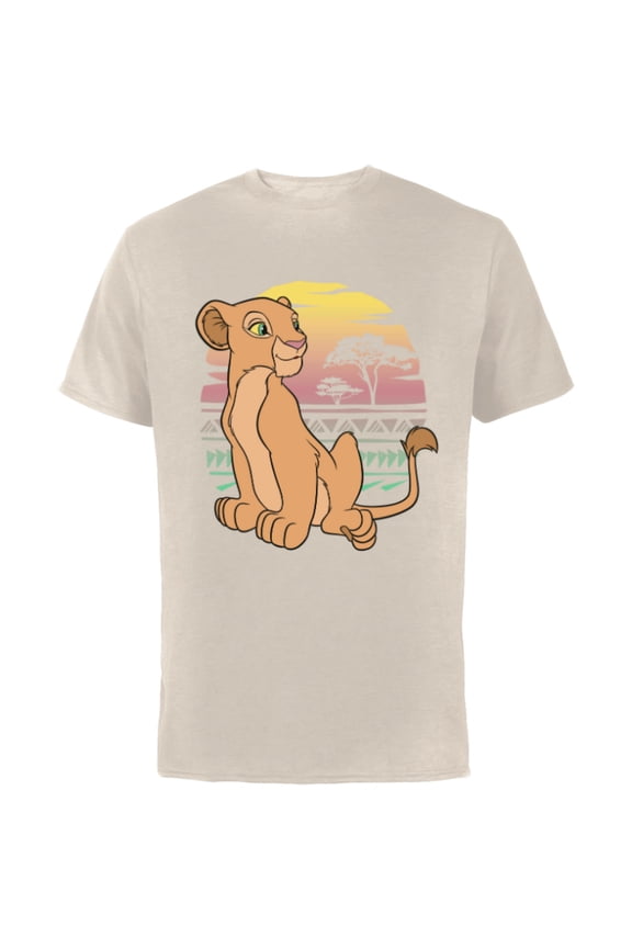 The Lion King 90s Nala - Short Sleeve Cotton T-Shirt for Adults -Customized-Natural