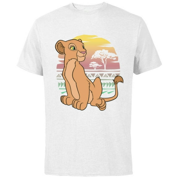 Disney The Lion King 90s Nala - Short Sleeve Cotton T-Shirt for Adults -Customized-White