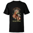thumbnail image 1 of Disney The Lion King Anniversary ’94 Scar King Life’s Brutal - Short Sleeve T-Shirt for Kids - Customized-Black, 1 of 5