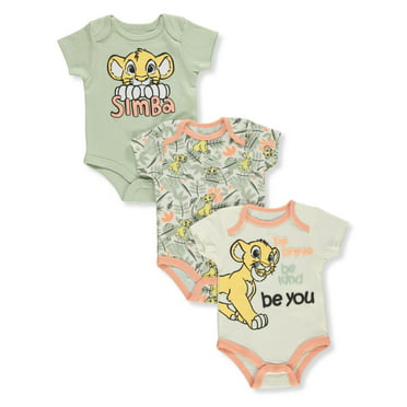 Disney Lion King Baby Boy Bodysuits, 3-Pack, Sizes 0/3-24 Months ...