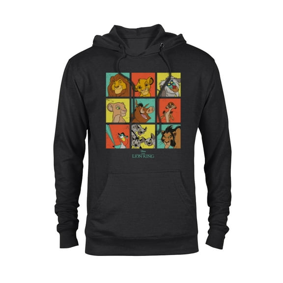 Disney The Lion King Characters 90s Grid - Pullover Hoodie for Adults - Customized-Black