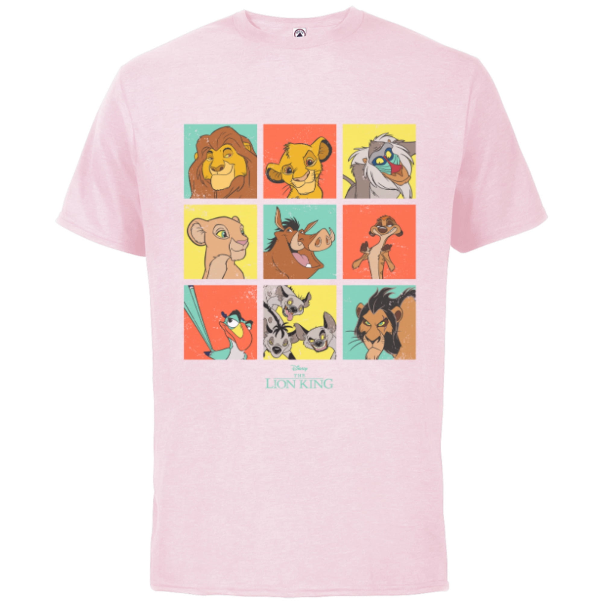 Disney The Lion King Characters 90s Grid - Short Sleeve Cotton T-Shirt ...
