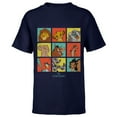 thumbnail image 1 of Disney The Lion King Characters 90s Grid - Short Sleeve T-Shirt for Kids - Customized-Navy, 1 of 5