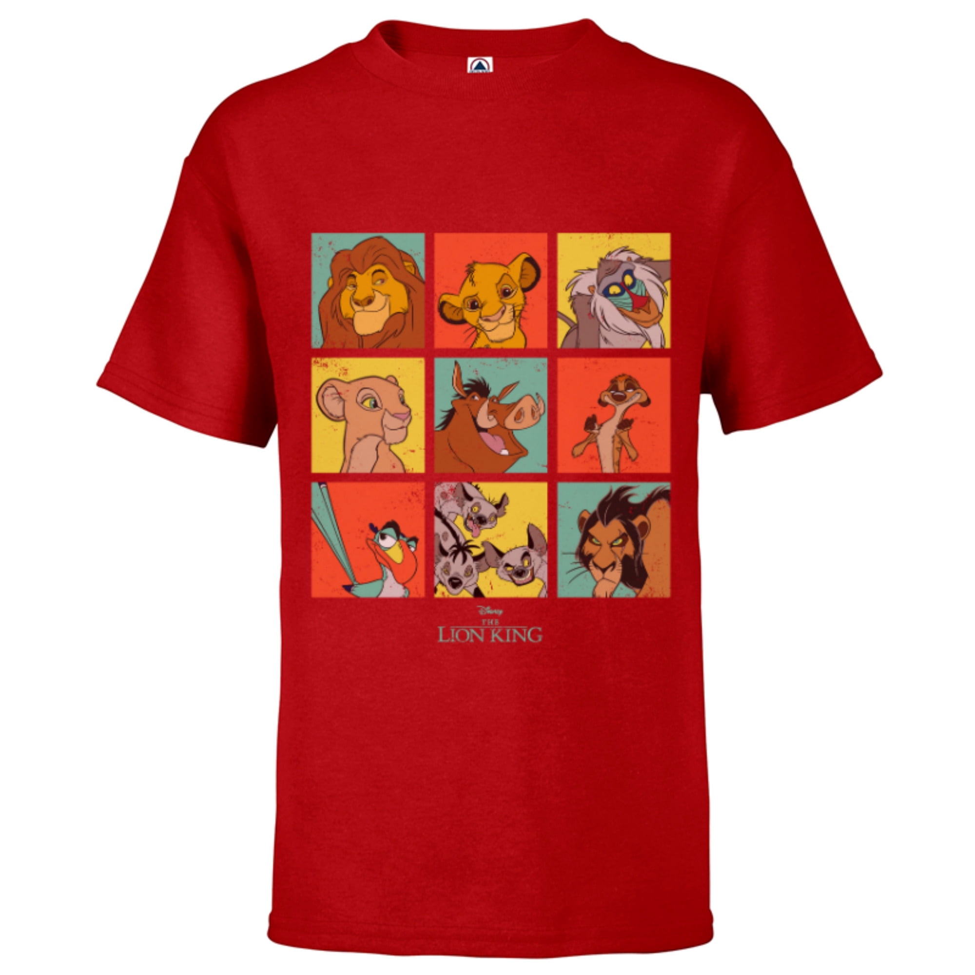 Disney The Lion King Characters 90s Grid - Short Sleeve T-Shirt 