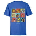 thumbnail image 1 of Disney The Lion King Characters 90s Grid - Short Sleeve T-Shirt for Kids - Customized-Royal, 1 of 5