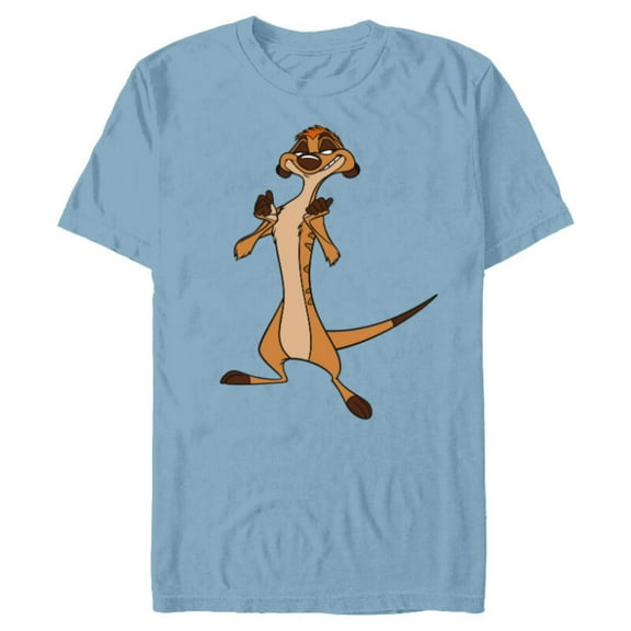 Disney The Lion King Confident Timon - Short Sleeve Blended T-Shirt for Adults -Customized-Ocean Blue