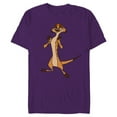 thumbnail image 1 of Disney The Lion King Confident Timon - Short Sleeve Blended T-Shirt for Adults -Customized-Purple, 1 of 5