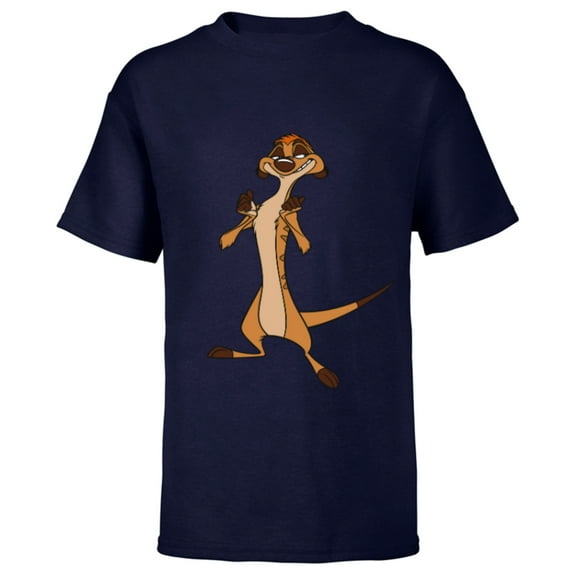 Disney The Lion King Confident Timon - Short Sleeve T-Shirt for Kids -Customized-Navy