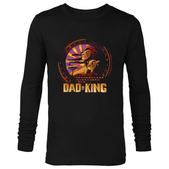 Disney The Lion King Dad is King Family Trip Father’s Day - Long Sleeve T-Shirt for Men - Customized-Black