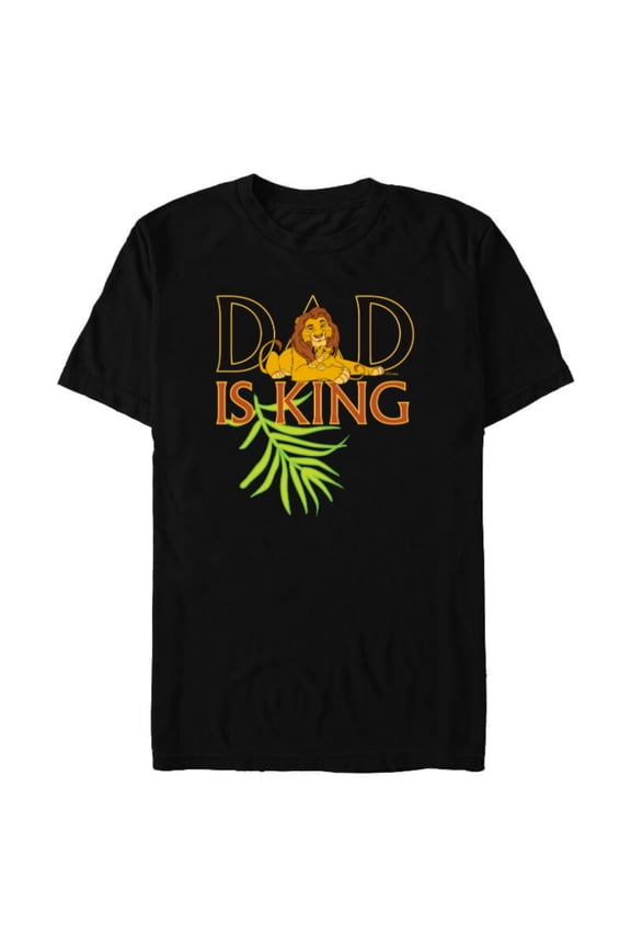 The Lion King Dad is King Mufasa & Simba Father’s Day - Short Sleeve Blended T-Shirt for Adults - Customized-Black