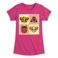 thumbnail image 1 of Disney - The Lion King - Faces Lion King Grid - Toddler & Youth Girls Raglan Graphic T-Shirt, 1 of 4