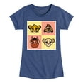 thumbnail image 1 of Disney - The Lion King - Faces Lion King Grid - Toddler & Youth Girls Raglan Graphic T-Shirt, 1 of 4