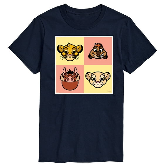 Disney - The Lion King - Faces Lion King - Men's Short Sleeve Graphic T-Shirt