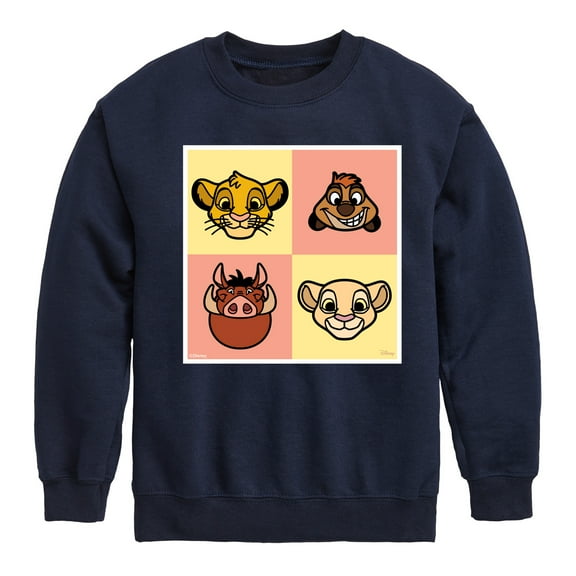 Disney - The Lion King - Faces Lion King - Toddler & Youth Crewneck Fleece Sweatshirt