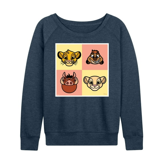 Disney - The Lion King - Faces Lion King - Women's Lightweight French Terry Long Sleeve Shirt