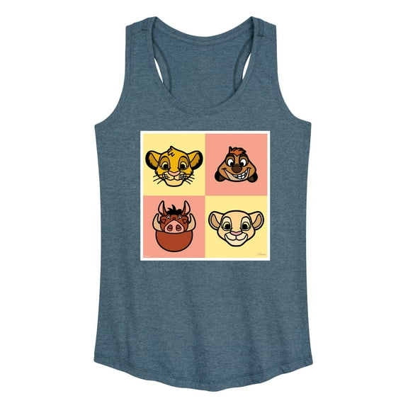 Disney - The Lion King - Faces Lion King - Women's Racerback Tank Top