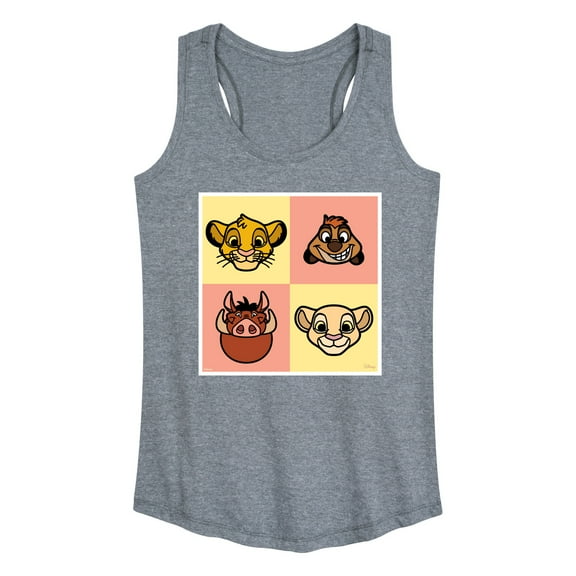 Disney - The Lion King - Faces Lion King - Women's Racerback Tank Top