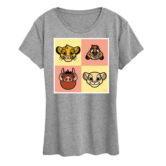 Disney - The Lion King - Faces Lion King - Women's Short Sleeve Graphic T-Shirt