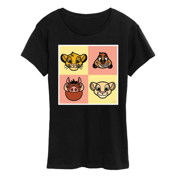 Disney - The Lion King - Faces Lion King - Women's Short Sleeve Graphic T-Shirt