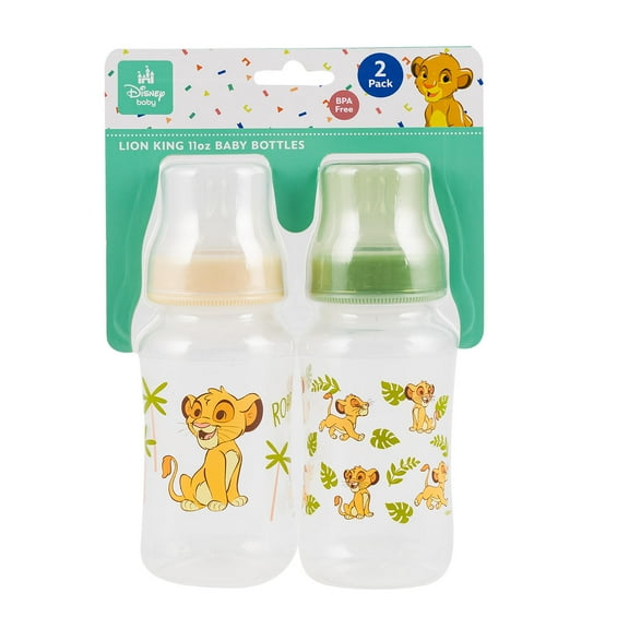 Disney The Lion King Green and Light Yellow 11oz Baby Bottles, 57763