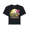thumbnail image 1 of Disney - The Lion King - Hakuna Matata Scene - Juniors Cropped Cotton Blend T-Shirt, 1 of 4