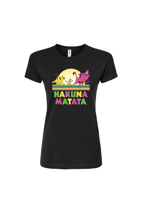 - The Lion King - Hakuna Matata Scene - Juniors Fitted Graphic T-Shirt