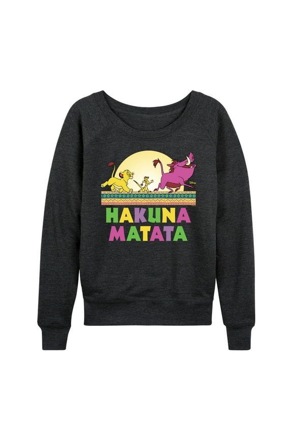- The Lion King - Hakuna Matata Scene - Women's Lightweight French Terry Long Sleeve Shirt