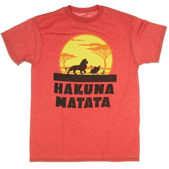 Disney The Lion King Hakuna Matata Simba Timon Pumbaa Men's T-shirt (Large)