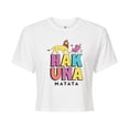 thumbnail image 1 of Disney - The Lion King - Hakuna Matata Stacked - Juniors Cropped Cotton Blend T-Shirt, 1 of 4