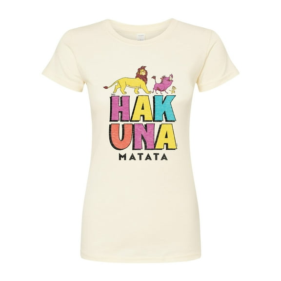 Disney - The Lion King - Hakuna Matata Stacked - Juniors Fitted Graphic T-Shirt