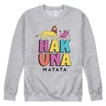 thumbnail image 1 of Disney - The Lion King - Hakuna Matata Stacked - Men's Crew Neck Fleece Pullover, 1 of 4
