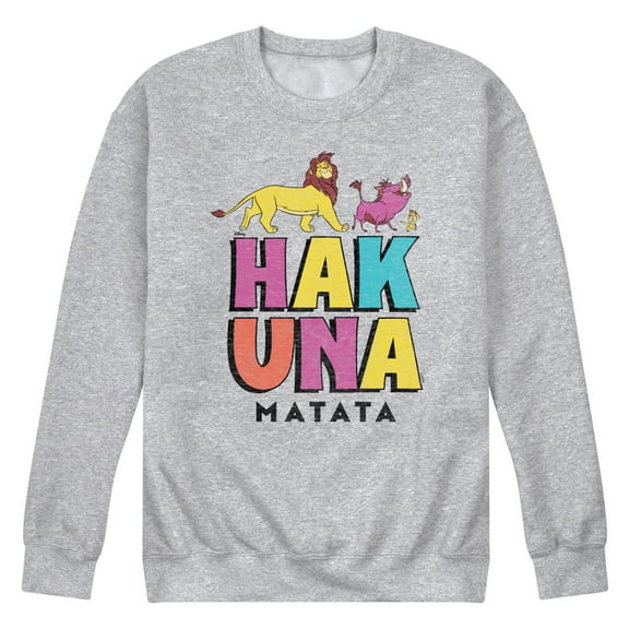 Disney - The Lion King - Hakuna Matata Stacked - Men's Crew Neck Fleece Pullover