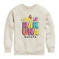 thumbnail image 1 of Disney - The Lion King - Hakuna Matata Stacked - Toddler & Youth Crewneck Fleece Sweatshirt, 1 of 4