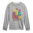 thumbnail image 1 of Disney - The Lion King - Hakuna Matata Stacked - Toddler & Youth Long Sleeve Graphic T-Shirt, 1 of 4