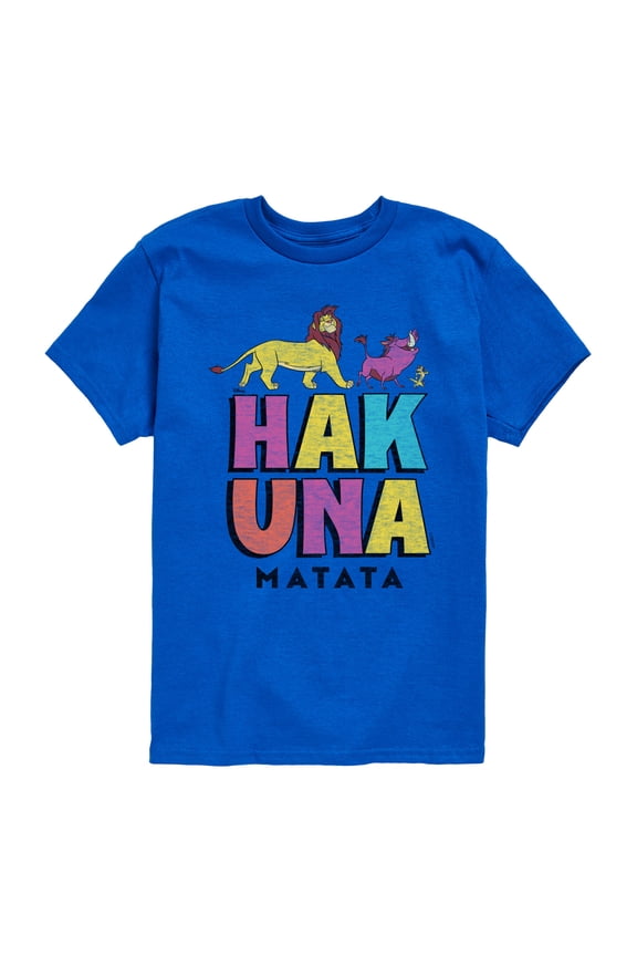 - The Lion King - Hakuna Matata Stacked - Toddler & Youth Short Sleeve Graphic T-Shirt