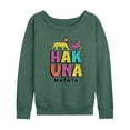 thumbnail image 1 of Disney - The Lion King - Hakuna Matata Stacked - Women's Lightweight French Terry Long Sleeve Shirt, 1 of 4