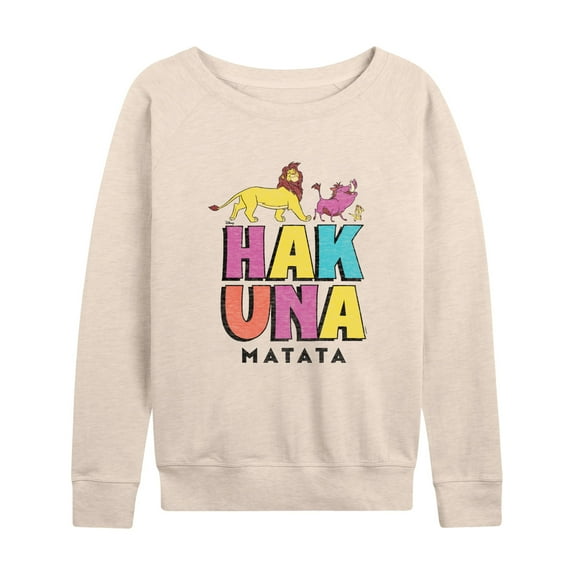 Disney - The Lion King - Hakuna Matata Stacked - Women's Lightweight French Terry Long Sleeve Shirt