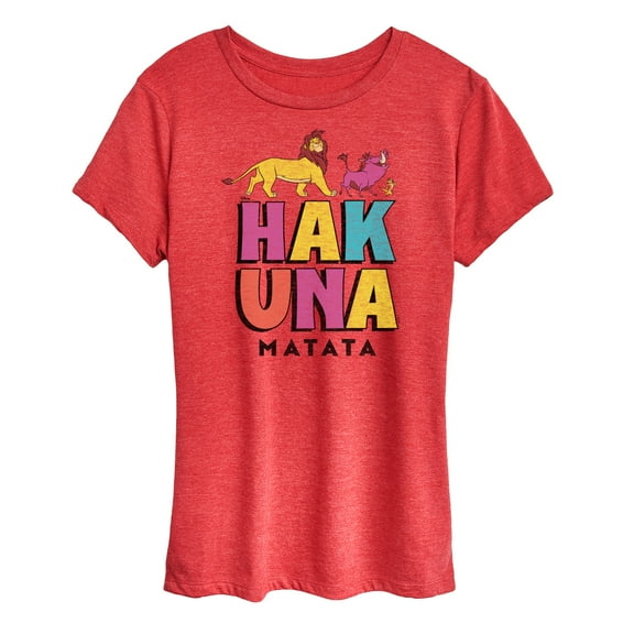 Disney - The Lion King - Hakuna Matata Stacked - Women's Short Sleeve Graphic T-Shirt